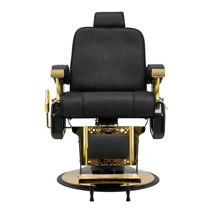 HAIR SYSTEM barberio kėdė MT-91 Gold Black, juoda