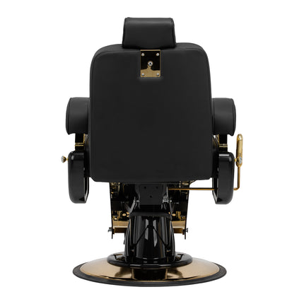 HAIR SYSTEM barberio kėdė MT-91 Gold Black, juoda