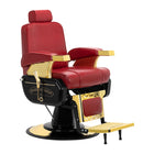 HAIR SYSTEM barberio kėdė MT-91 Gold Red, raudona