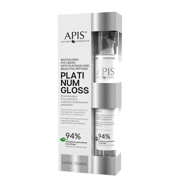 APIS PLATINUM GLOSS atgaivinantis paakių kremas su platina ir bioaktyviais peptidais, 10 ml - Beauty Kit