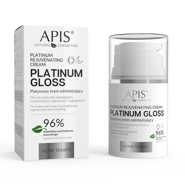 APIS PLATINUM GLOSS jauninantis veido kremas su peptidais, 50 ml - Beauty Kit