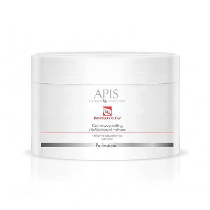 APIS RASPBERRY GLOW cukraus pilingas su liofilizuotomis avietėmis, 220 g - Beauty Kit