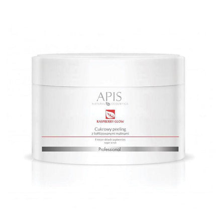 APIS RASPBERRY GLOW cukraus pilingas su liofilizuotomis avietėmis, 220 g - Beauty Kit