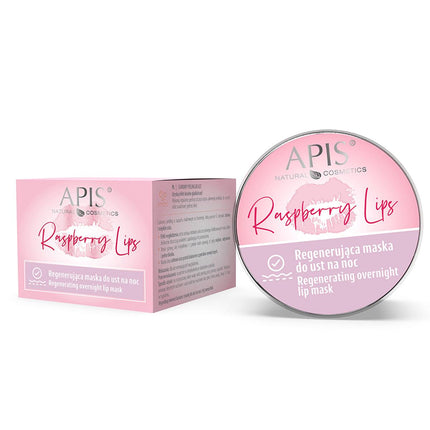 APIS RASPBERRY LIPS regeneruojanti naktinė lūpų kaukė, 10 ml - Beauty Kit