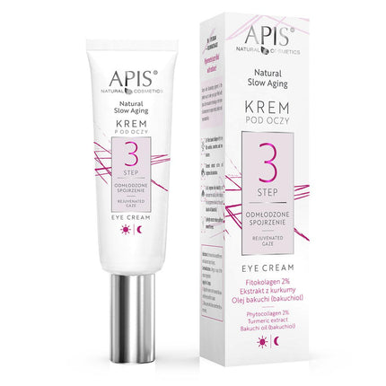 APIS SLOW AGING atjauninantis ir švytėjimo suteikiantis paakių kremas STEP 3, 15 ml - Beauty Kit