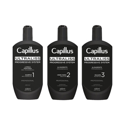 CAPILLUS ULTRALISS NANOPLASTIC rinkinys skirtas nusilpusių plaukų atstatymui, 3x400 ml - Beauty Kit