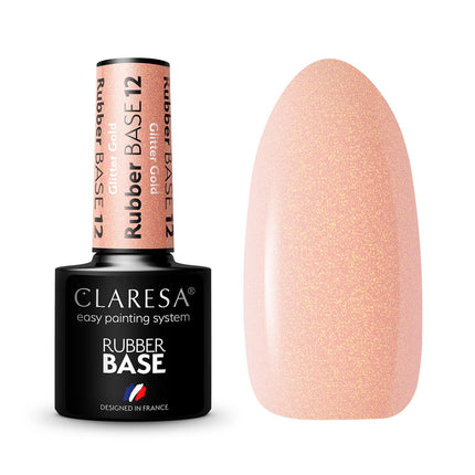 CLARESA gelinio lako kaučiukinė bazė RUBBER BASE 12, 5g - Beauty Kit