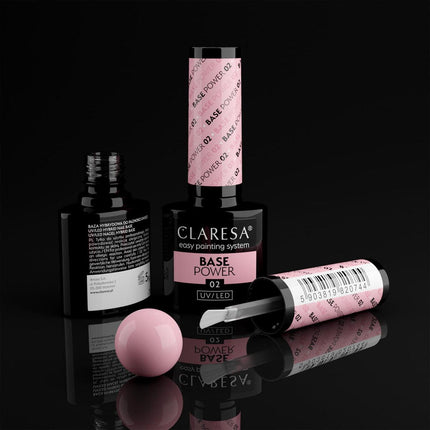 CLARESA gelinio nagų lako bazė BASE POWER 02, 5g - Beauty Kit