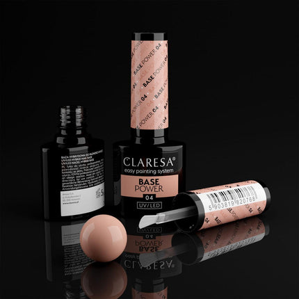 CLARESA gelinio nagų lako bazė BASE POWER 04, 5g - Beauty Kit