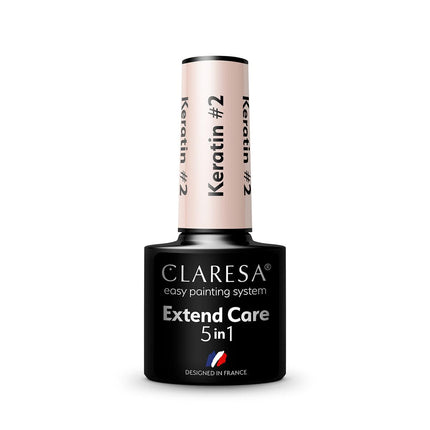 CLARESA hibridinė gelinio lako bazė Extend Care 5 in 1 Keratin 1, 5g - Beauty Kit