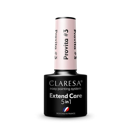 CLARESA hibridinė gelinio lako bazė Extend Care 5 in 1 Provita 3, 5g - Beauty Kit