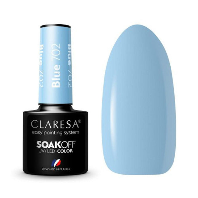 CLARESA hibridinis nagų lakas BLUE 702, 5g - Beauty Kit