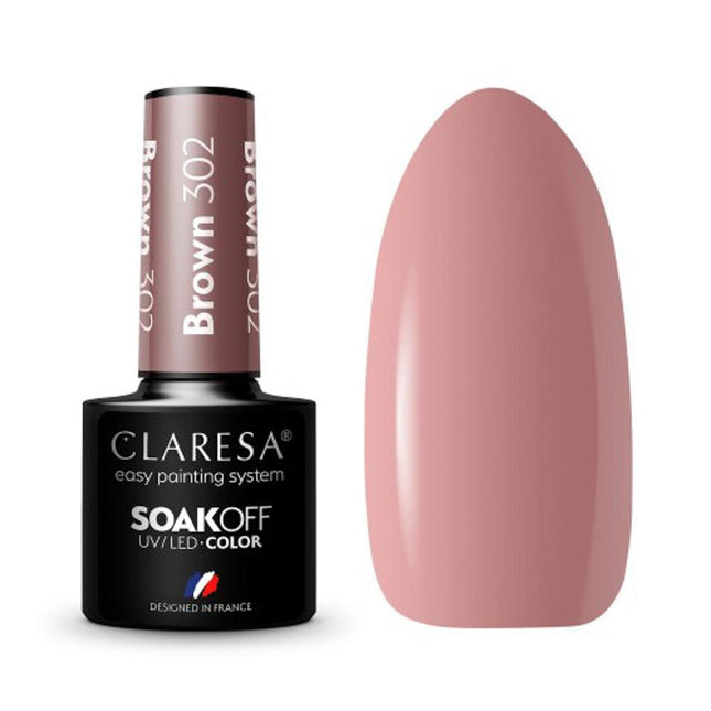 CLARESA Hibridinis nagų lakas BROWN 304, 5g - Beauty Kit