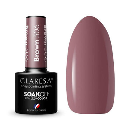 CLARESA Hibridinis nagų lakas BROWN 306, 5g - Beauty Kit