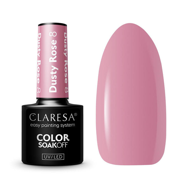 CLARESA Hibridinis nagų lakas DUSTY ROSE 8, 5g - Beauty Kit