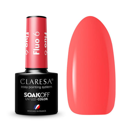 CLARESA Hibridinis nagų lakas FLUO 6, 5g - Beauty Kit