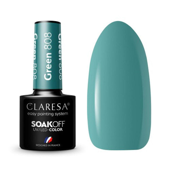 CLARESA Hibridinis nagų lakas GREEN 808, 5g - Beauty Kit