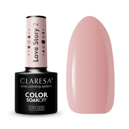 CLARESA hibridinis nagų lakas LOVE STORY 2, 5g - Beauty Kit