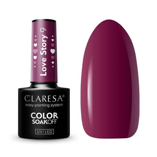 CLARESA hibridinis lakas LOVE STORY 9, 5g - Beauty Kit