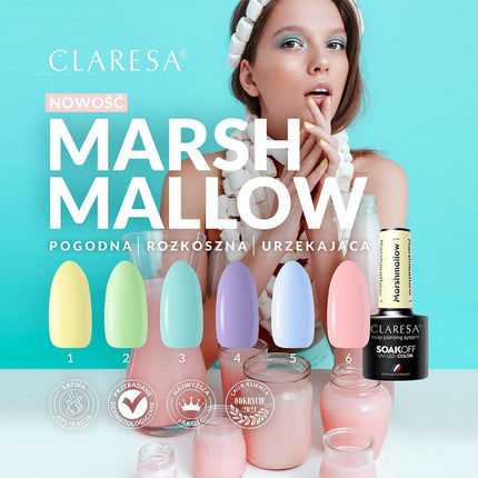 CLARESA hibridinis nagų lakas MARSHMALLOW 2, 5g - Beauty Kit