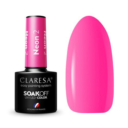 CLARESA Hibridinis nagų lakas NEON 2, 5g - Beauty Kit