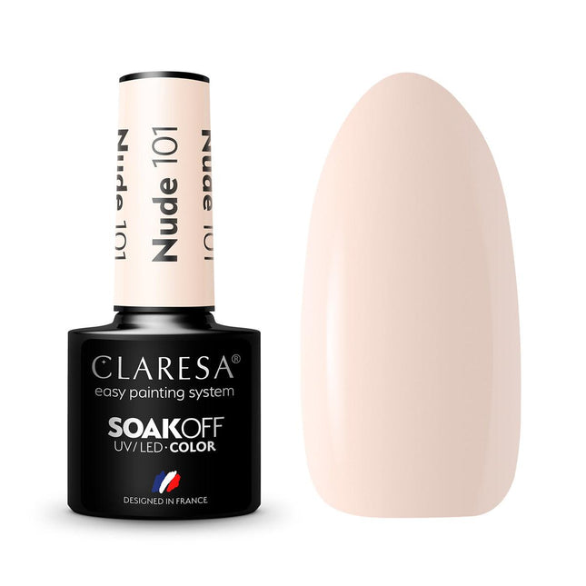 CLARESA Hibridinis nagų lakas NUDE 101, 5g - Beauty Kit