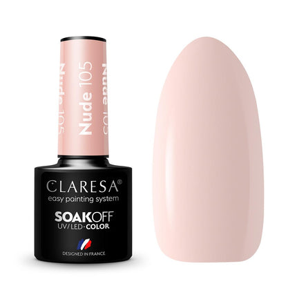 CLARESA Hibridinis nagų lakas NUDE 105, 5g - Beauty Kit