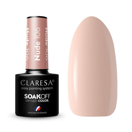 CLARESA Hibridinis nagų lakas NUDE 106, 5g - Beauty Kit