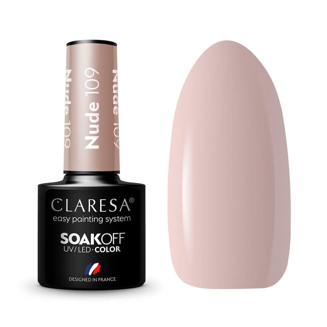 CLARESA Hibridinis nagų lakas NUDE 109, 5g - Beauty Kit