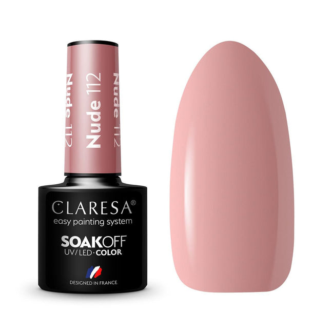 CLARESA Hibridinis nagų lakas NUDE 112, 5g - Beauty Kit