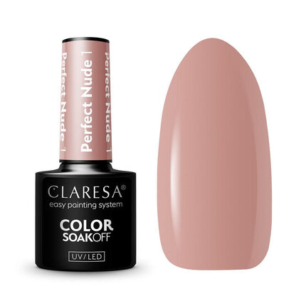 CLARESA hibridinis nagų lakas PERFECT NUDE 1, 5g - Beauty Kit