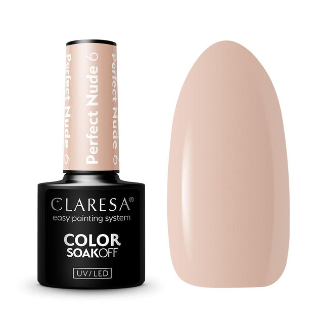 CLARESA Hibridinis nagų lakas PERFECT NUDE 6, 5g - Beauty Kit