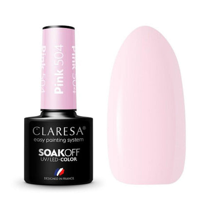 CLARESA Hibridinis nagų lakas PINK 504, 5g - Beauty Kit