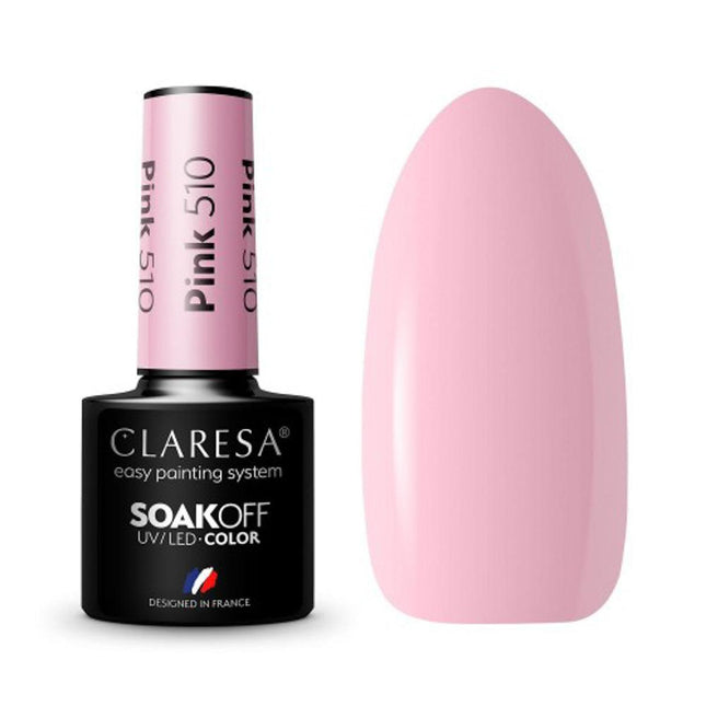 CLARESA Hibridinis nagų lakas PINK 510, 5g - Beauty Kit