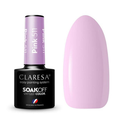 CLARESA Hibridinis nagų lakas PINK 511, 5g - Beauty Kit