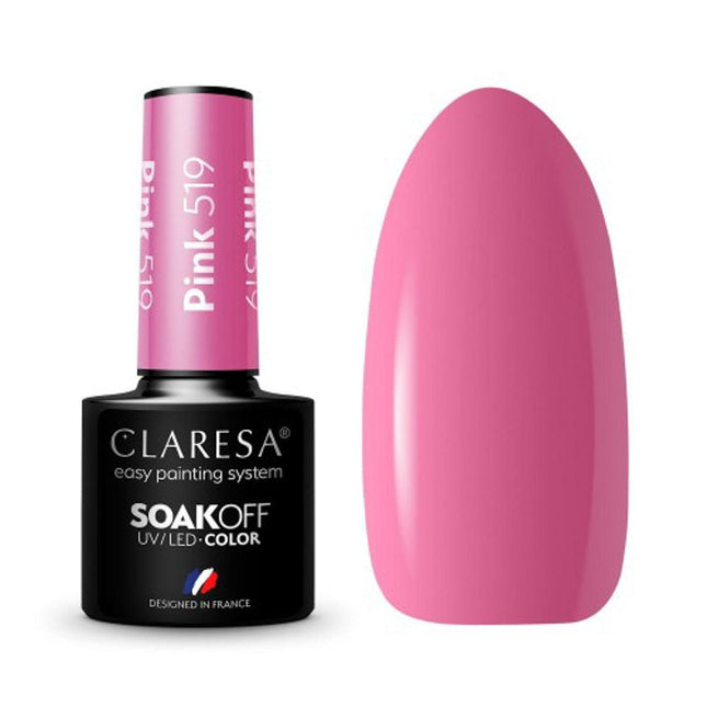 CLARESA Hibridinis nagų lakas PINK 519, 5g - Beauty Kit