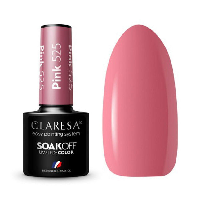 CLARESA hibridinis nagų lakas PINK 525, 5g - Beauty Kit