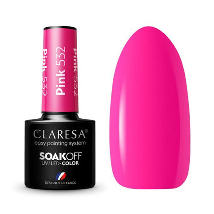 CLARESA Hibridinis nagų lakas PINK 532, 5g - Beauty Kit