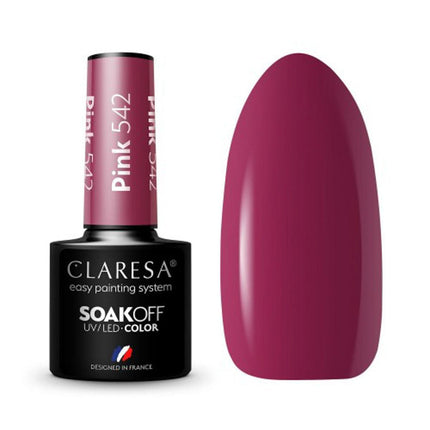 CLARESA Hibridinis nagų lakas PINK 542, 5g - Beauty Kit