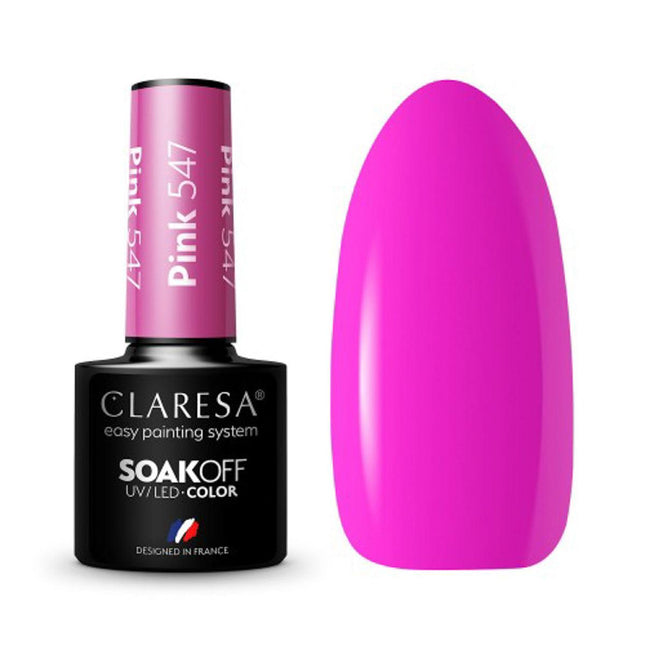 CLARESA Hibridinis nagų lakas PINK 547, 5g - Beauty Kit