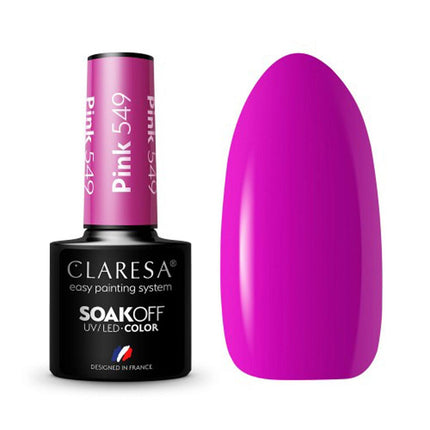 CLARESA Hibridinis nagų lakas PINK 549, 5g - Beauty Kit