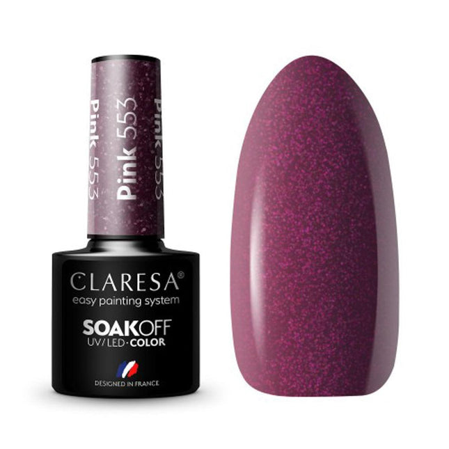 CLARESA Hibridinis nagų lakas PINK 553, 5g - Beauty Kit