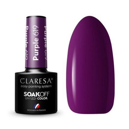 CLARESA Hibridinis lakas PURPLE 619, 5g - Beauty Kit