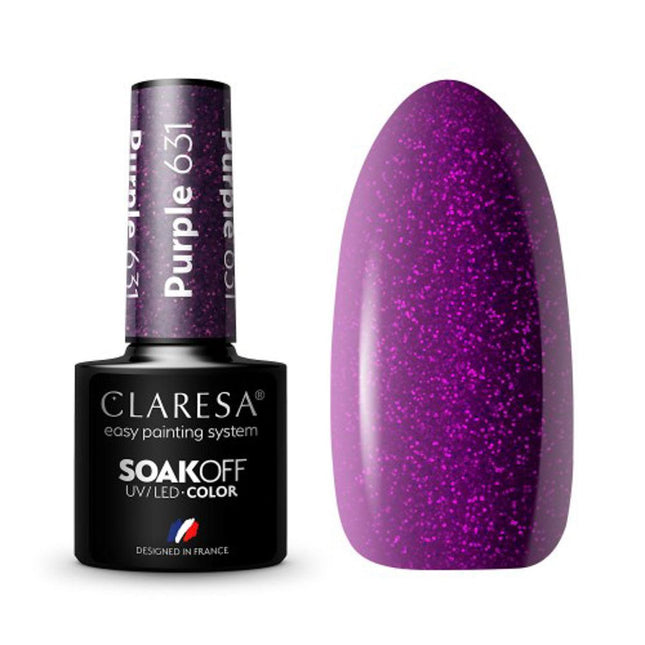 CLARESA Hibridinis lakas PURPLE 631, 5g - Beauty Kit