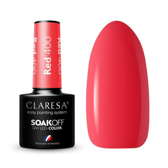 CLARESA Hibridinis nagų lakas RED 400, 5g - Beauty Kit