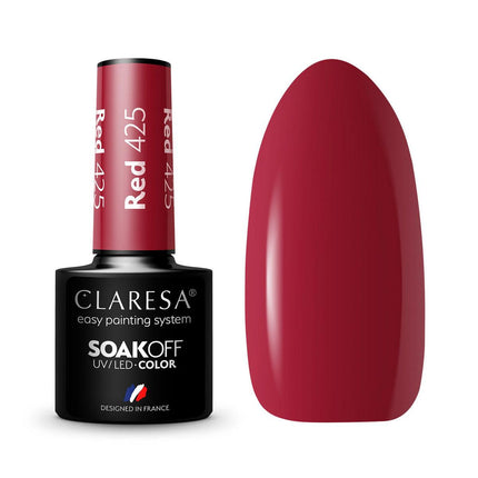 CLARESA Hibridinis nagų lakas RED 425, 5g - Beauty Kit