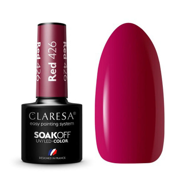 CLARESA Hibridinis nagų lakas RED 426, 5g - Beauty Kit