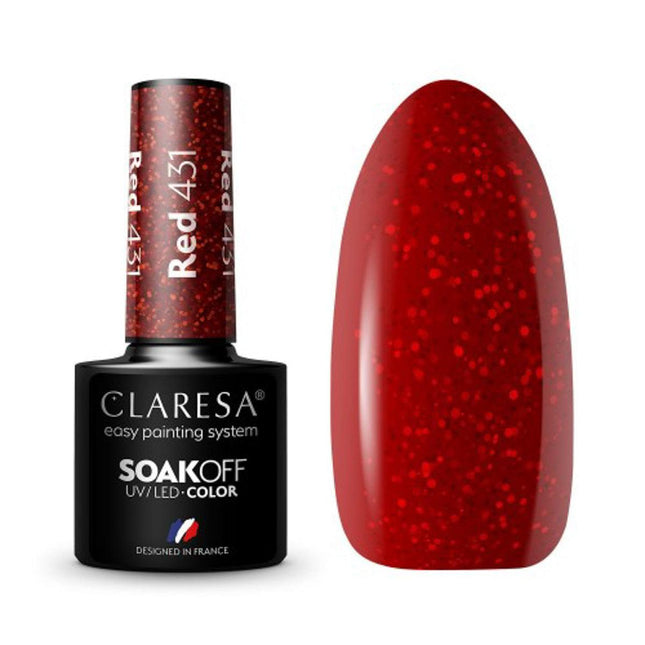 CLARESA Hibridinis nagų lakas RED 431, 5g - Beauty Kit