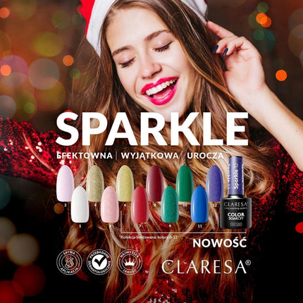 CLARESA Hibridinis nagų lakas SPARKLE 12, 5g - Beauty Kit