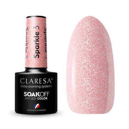 CLARESA Hibridinis nagų lakas SPARKLE 3, 5g - Beauty Kit